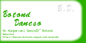 botond dancso business card